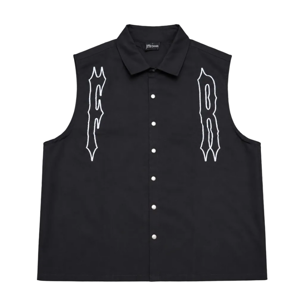 Sleeveless Button-Up