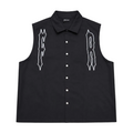 Sleeveless Button-Up